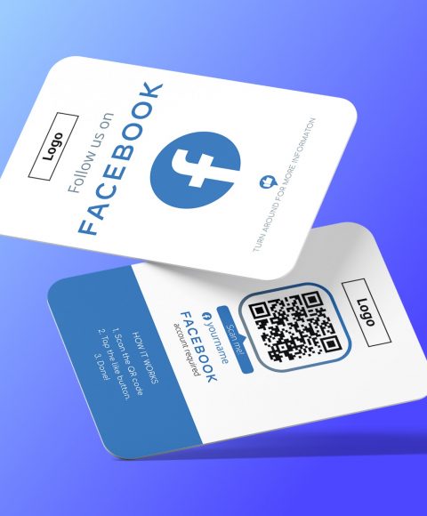 follow us on facebook business card qr code s