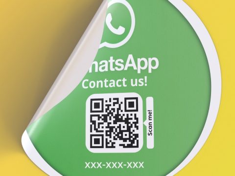 whatsapp sticker with qr code truzzer yellow